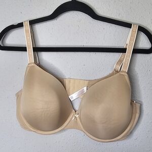Cacique Tan Nude Lightly Lined T Shirt Bra 38DD Underwire‎ *Flaw*READ*